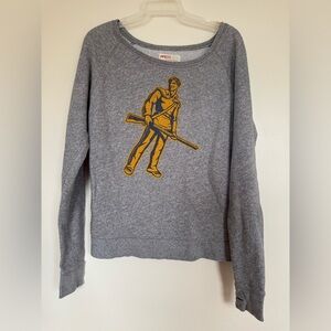 WV Mountaineers Logo Long-sleeve Pullover Sweatshirt Pressbox Size Medium EUC